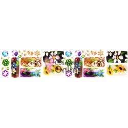 Folii de transfer, folie de unghii Flori colorate model F121